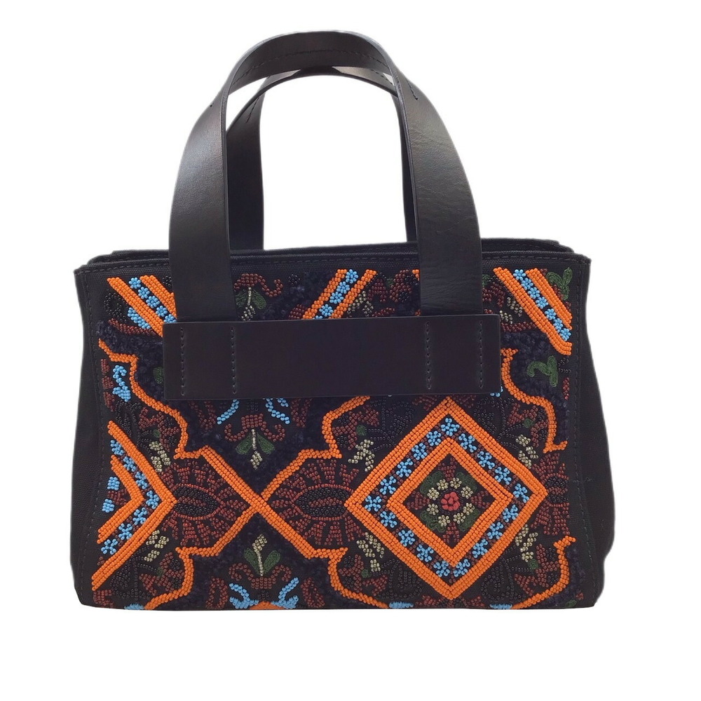 Miu Miu Kanapa Embroidered Pattern Handbag Ethnic